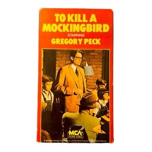 Retro/Vintage Black & White VHS Tape: “To Kill A Mockingbird.” Released In 1962.